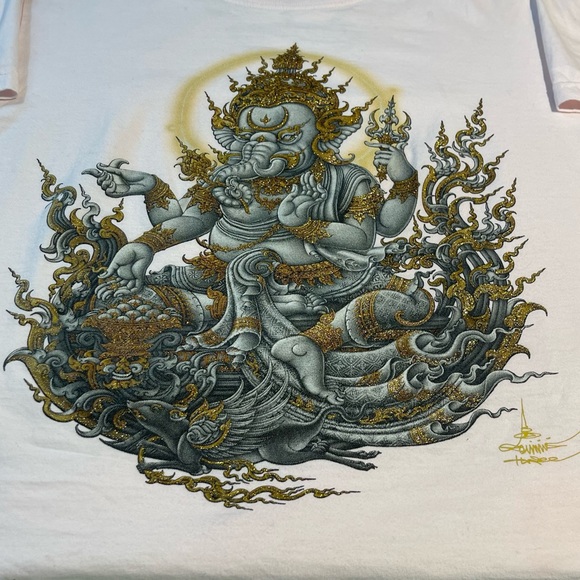 Unbelievable Thailand Ganesha Elephant glitter Tee - Picture 3 of 5